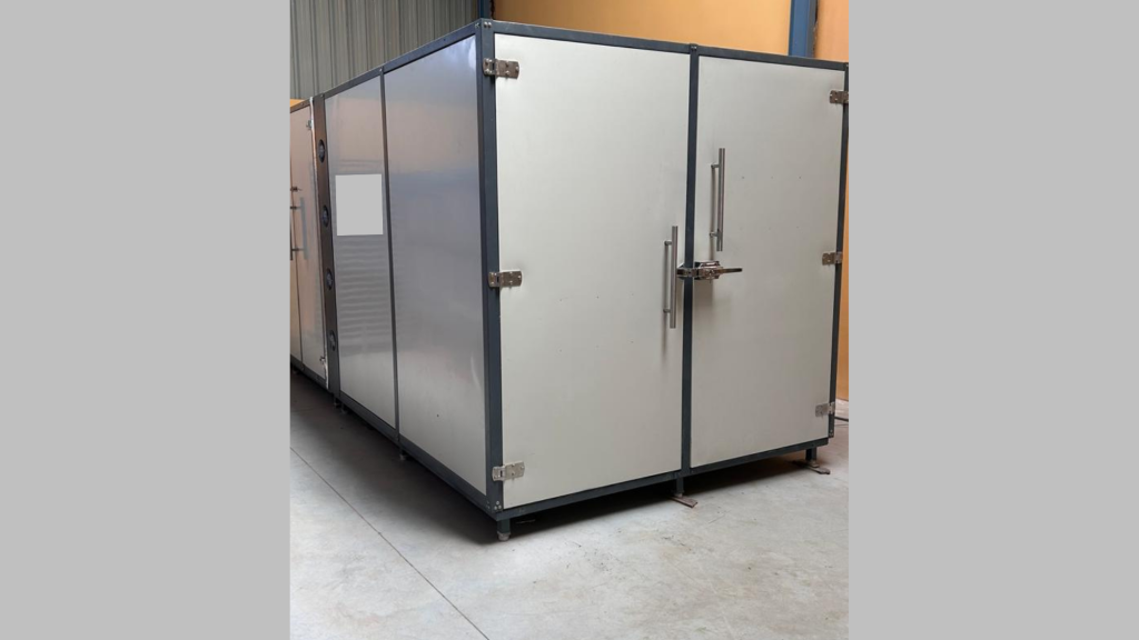 GMP-compliant herb drying and sterilization tunnel system in Herb Artizan processing facility